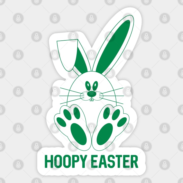 HOOPY EASTER, Glasgow Celtic Football Club Green and White Bunny Rabbit Design Sticker by MacPean